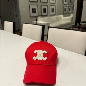 Red Cap with White Logo
